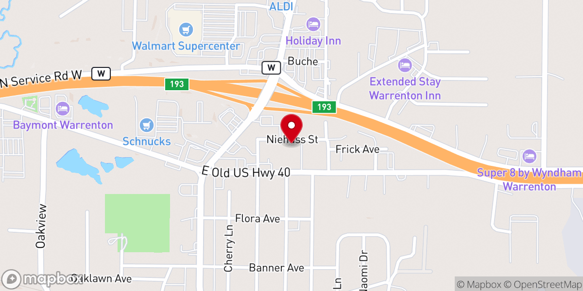 Map showing location of In Him Ministries