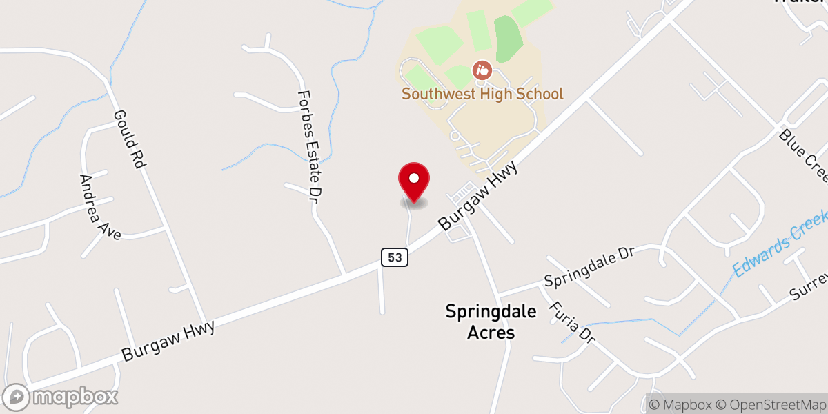 Map showing location of Galilee Missionary Baptist Church