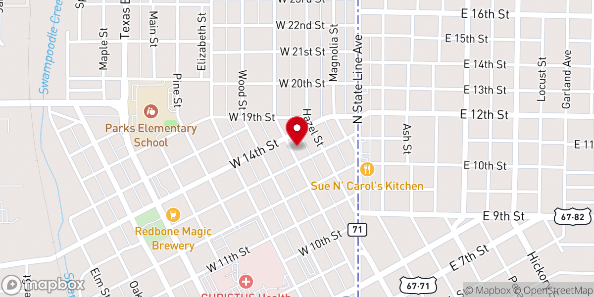 Map showing location of Mt. Sinai Congregation Temple