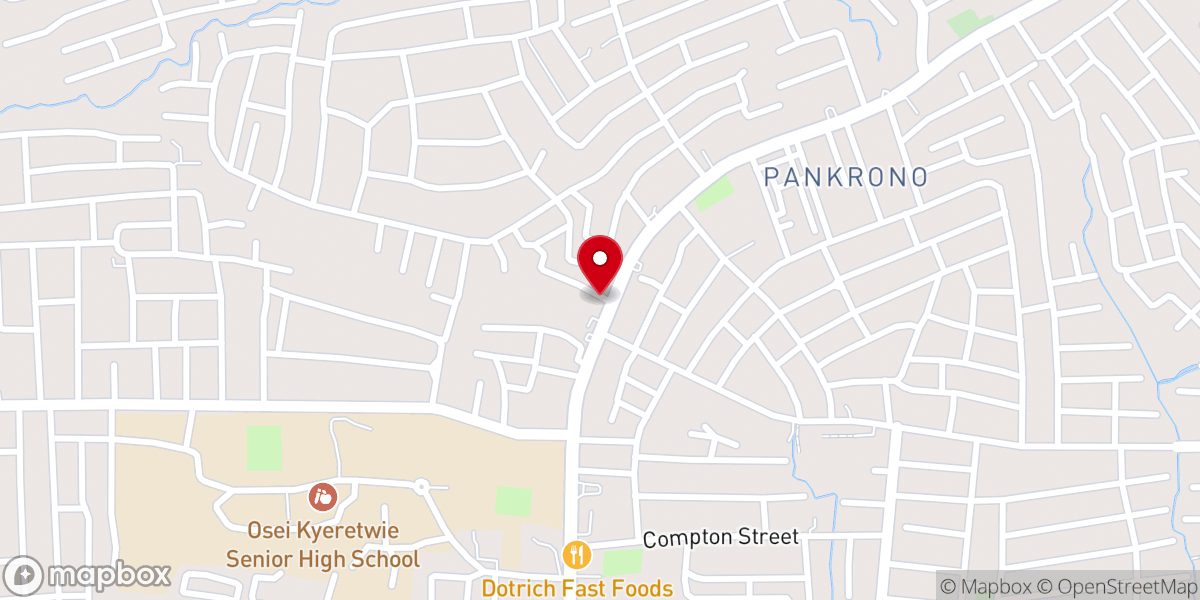 Map showing location of Evangelistic Center Assemblies Of God, Ghana Pankrono