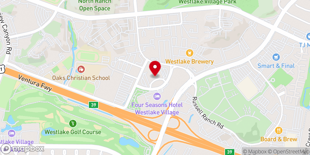 Map showing location of Conrad N Hilton Foundation