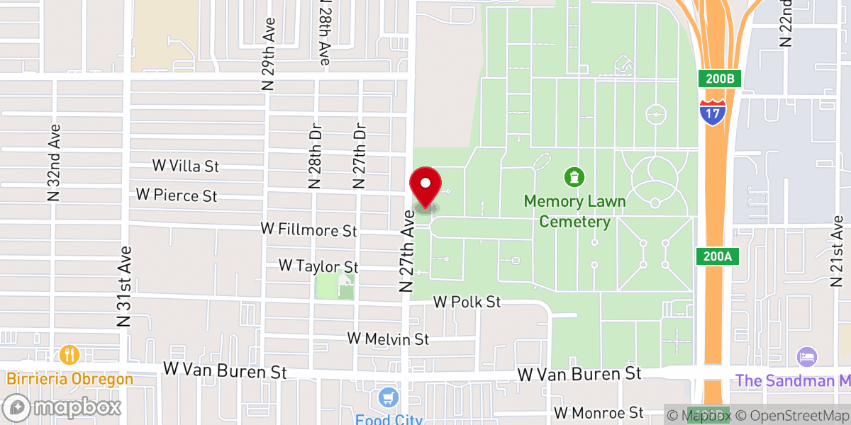 Map showing location of Serenity Chapel - Greenwood Memory Lawn