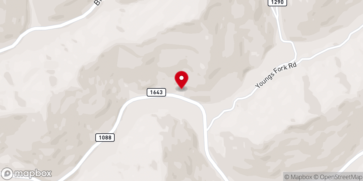 Map showing location of Lotts Creek United Baptist Church