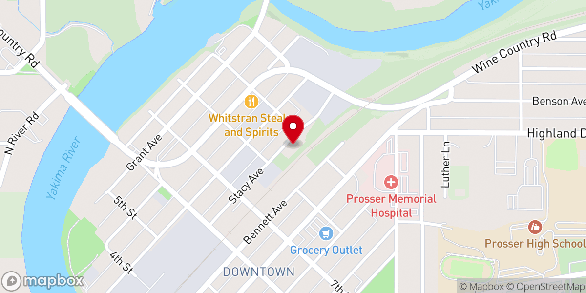Map showing location of Prosser Jubilee Ministries