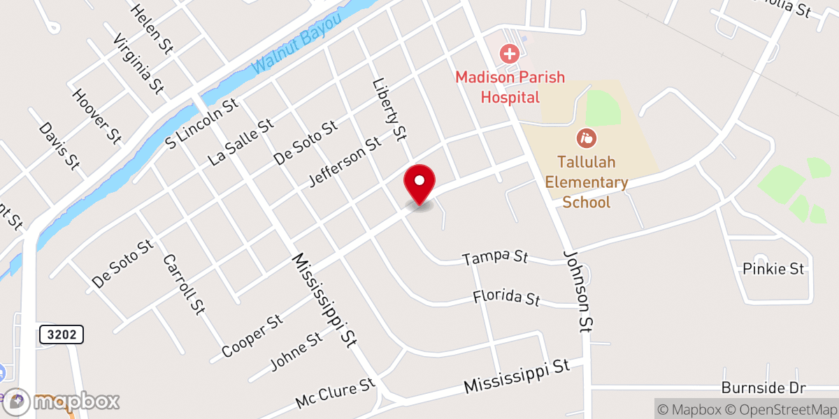 Map showing location of Trinity Episcopal Church