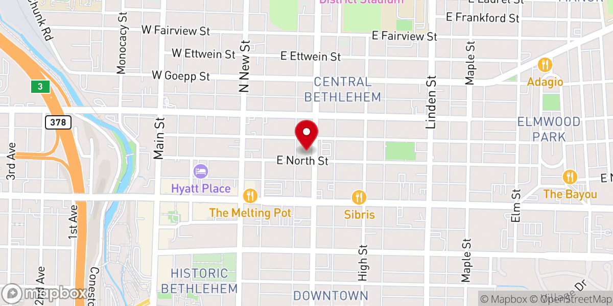 Map showing location of Riverbend Community Church