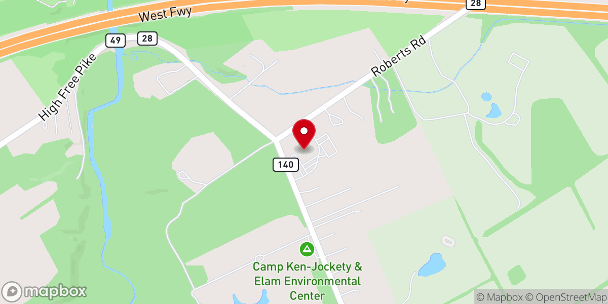 Map showing location of Grace Evangelical Church