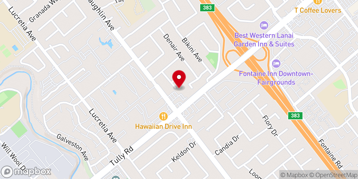 Map showing location of San Jose Christian Alliance Church 山河市華人宣道會