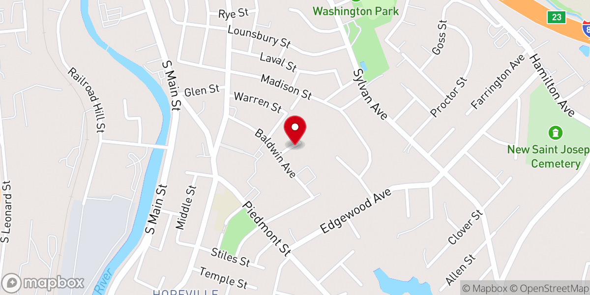 Map showing location of Bethel Church