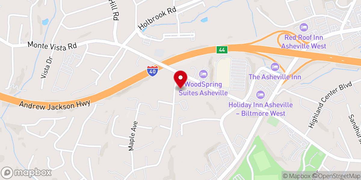 Map showing location of Sand Hill Baptist Church