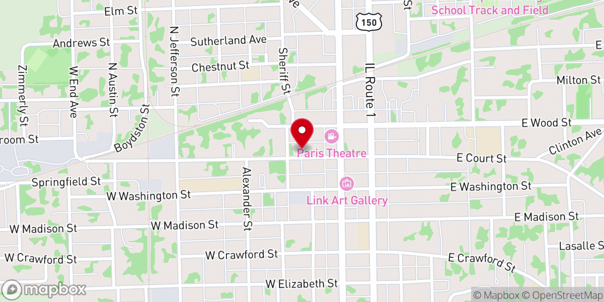 Map showing location of Presbyterian Church