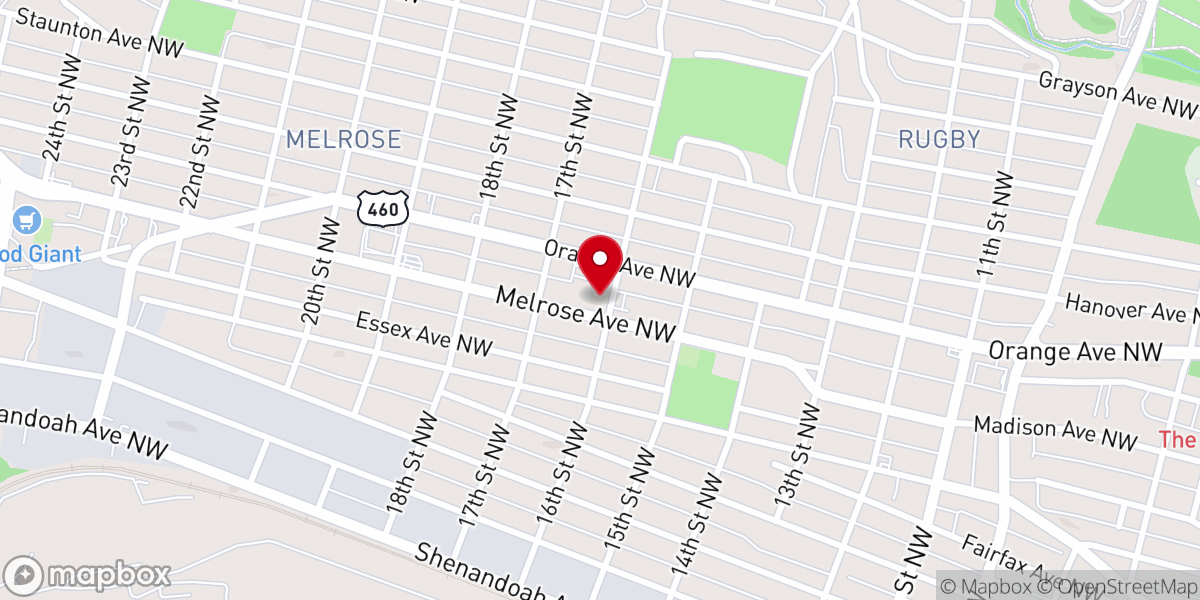 Map showing location of Roanoke Melrose Avenue Seventh-day Adventist Church