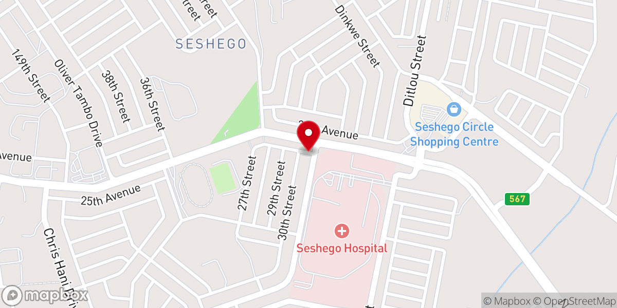 Map showing location of Sts Peter & Paul Catholic Parish Seshego Zone A