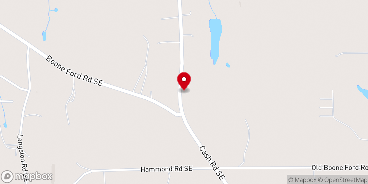 Map showing location of Grace Baptist Church