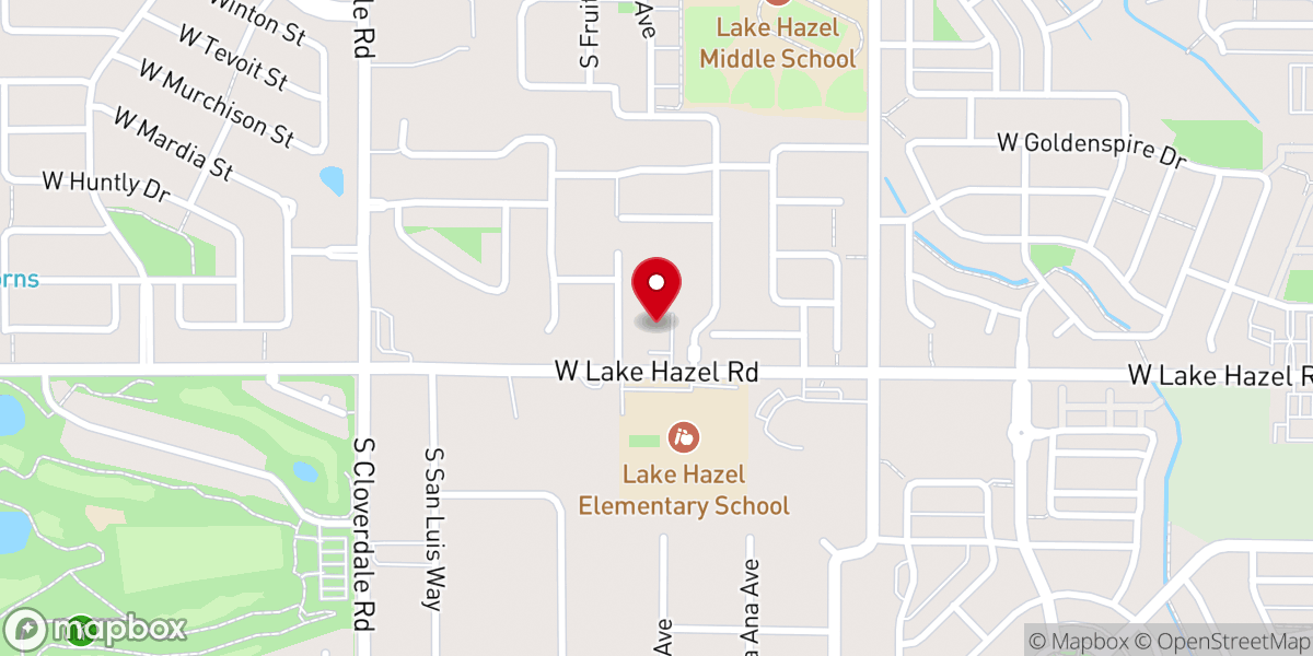 Map showing location of Lake Hazel Bible Church