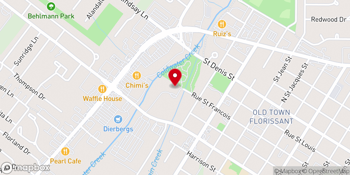 Map showing location of Old St. Ferdinand Shrine