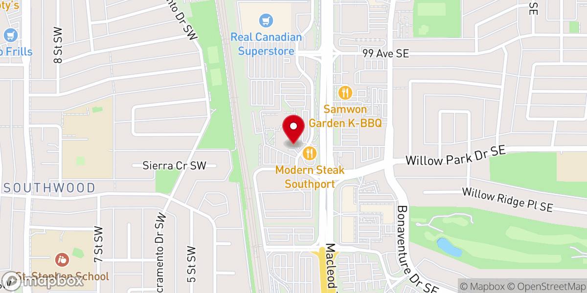 Map showing location of St. Andrew’s United Church