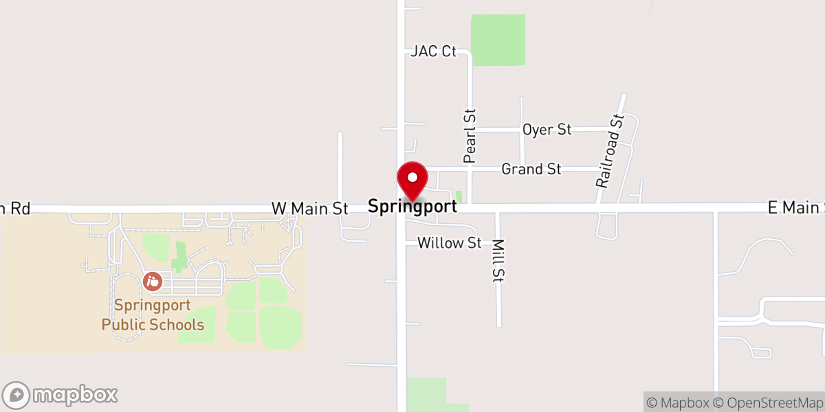 Map showing location of Springport