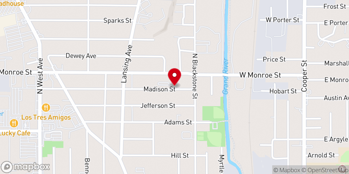 Map showing location of Greater Bible Way Temple Inc
