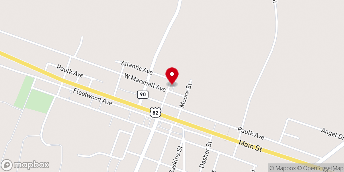 Map showing location of Willacoochee Holiness Baptist Church