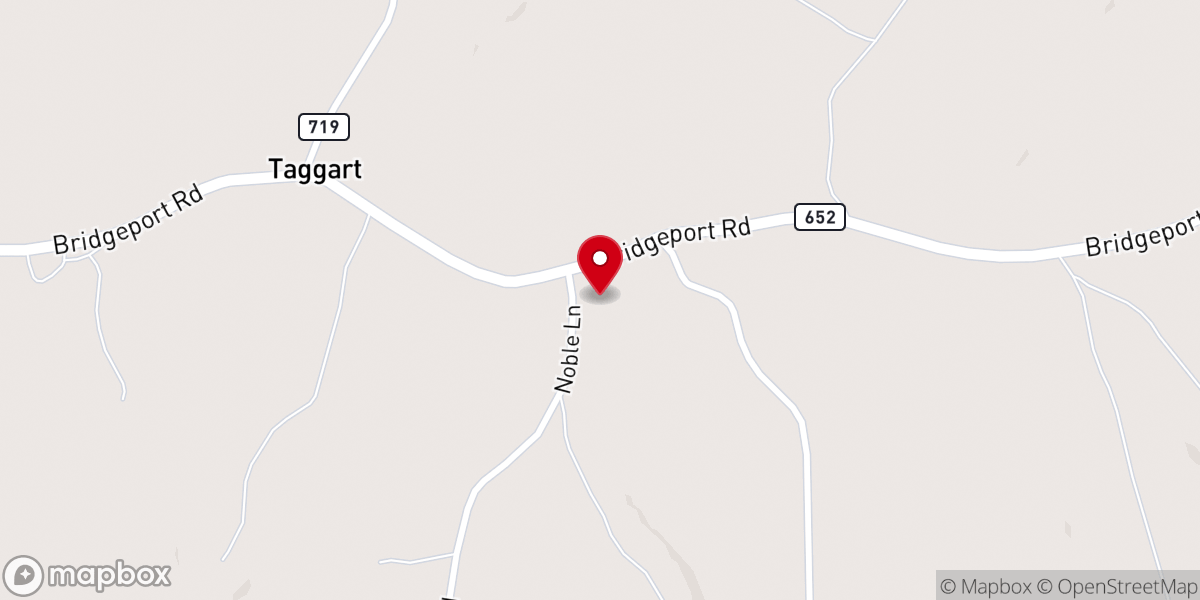 Map showing location of Union Branch Church