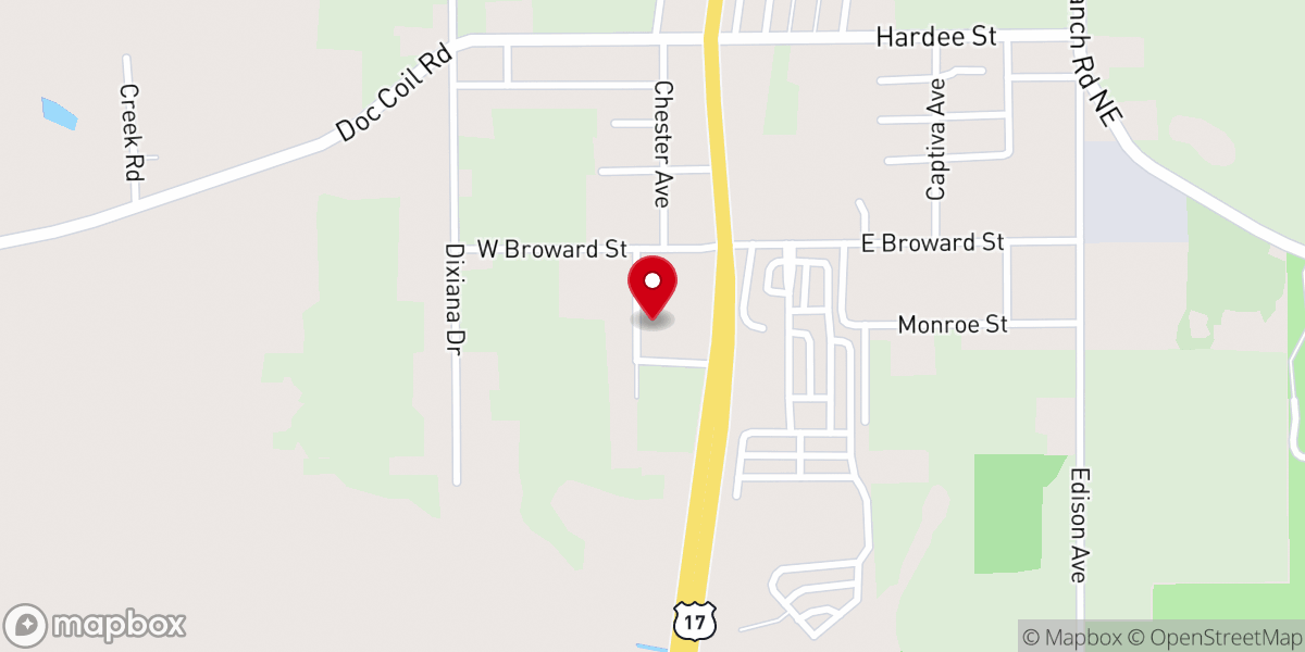 Map showing location of House of Praise
