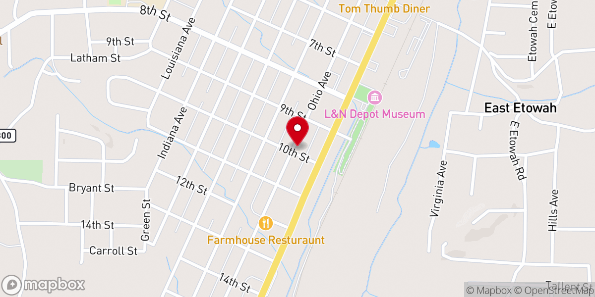 Map showing location of Wesley Memorial United Methodist Church