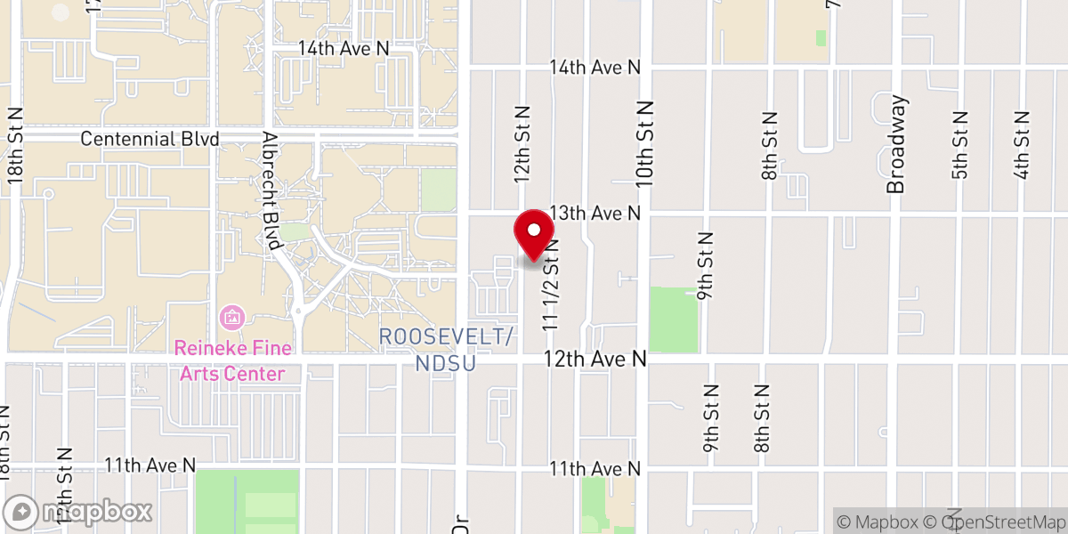 Map showing location of United Campus Ministry Center