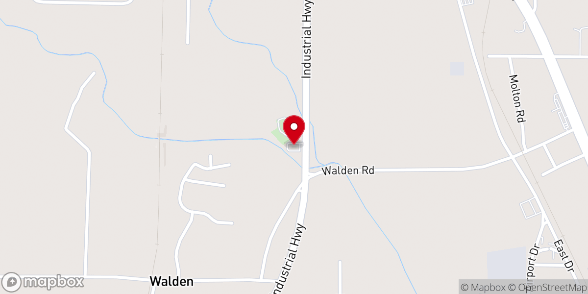 Map showing location of Mount Hope AME Church