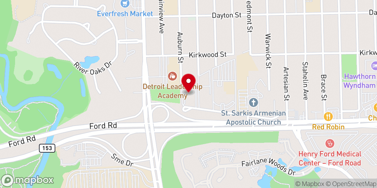 Map showing location of Warrendale Community Church