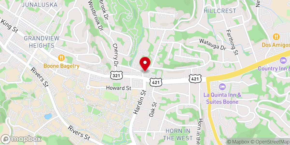 Map showing location of Metro Commity Chuch the High Country