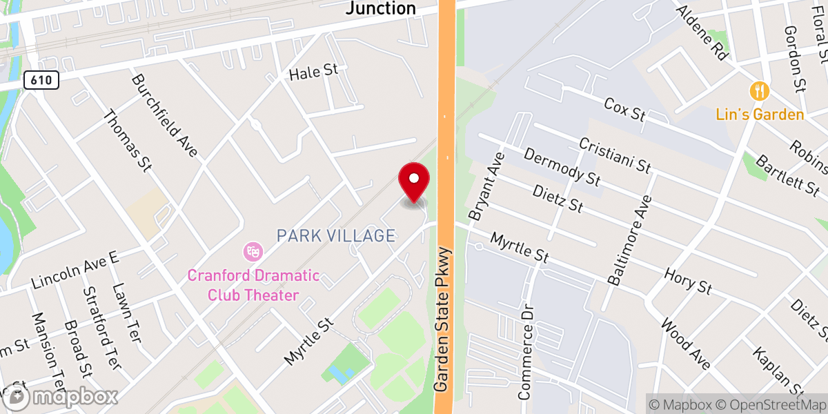 Map showing location of Korean Presbyterian Church