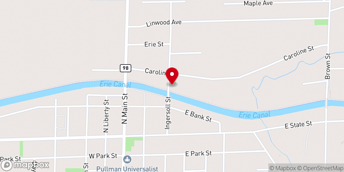 Map showing location of St Paul Baptist Church