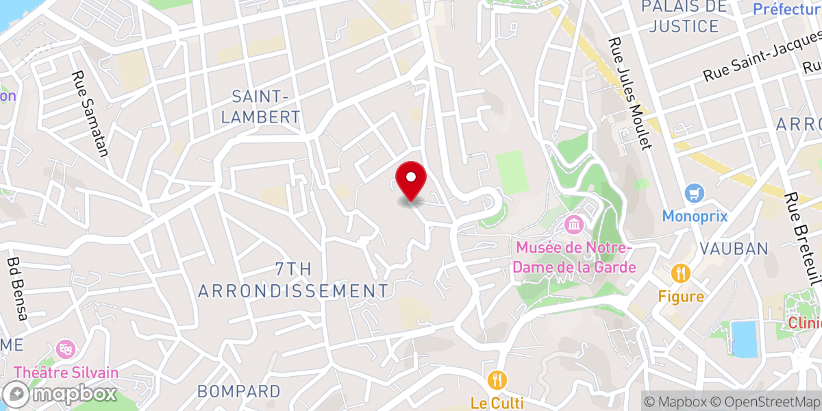 Map showing location of Filles de la Charite Maison Provincial