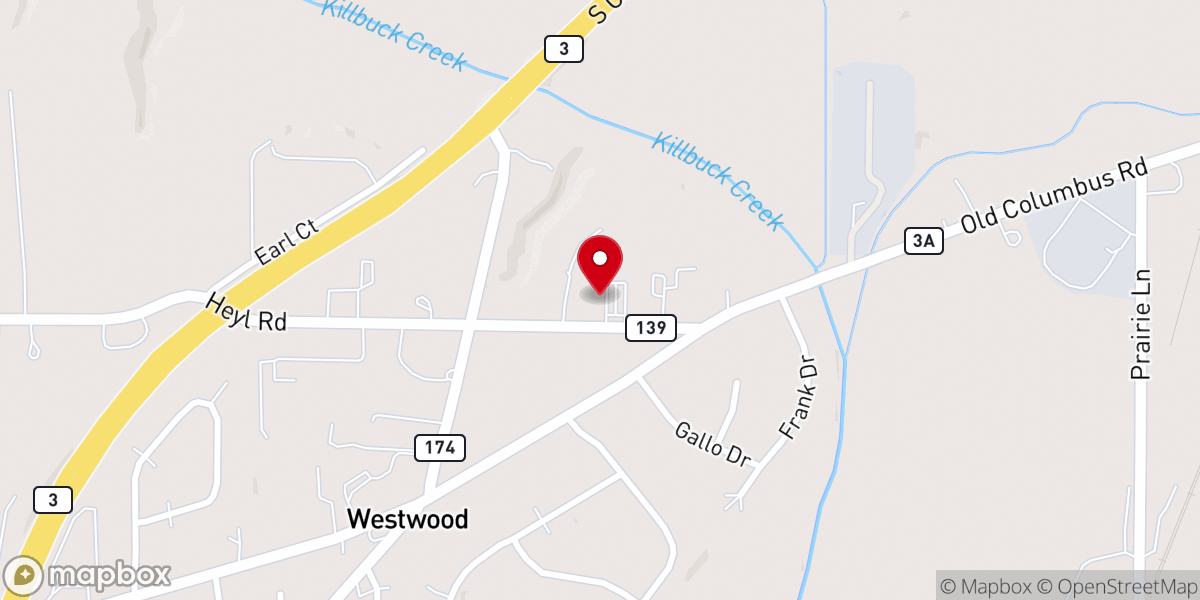 Map showing location of Southside Community Church