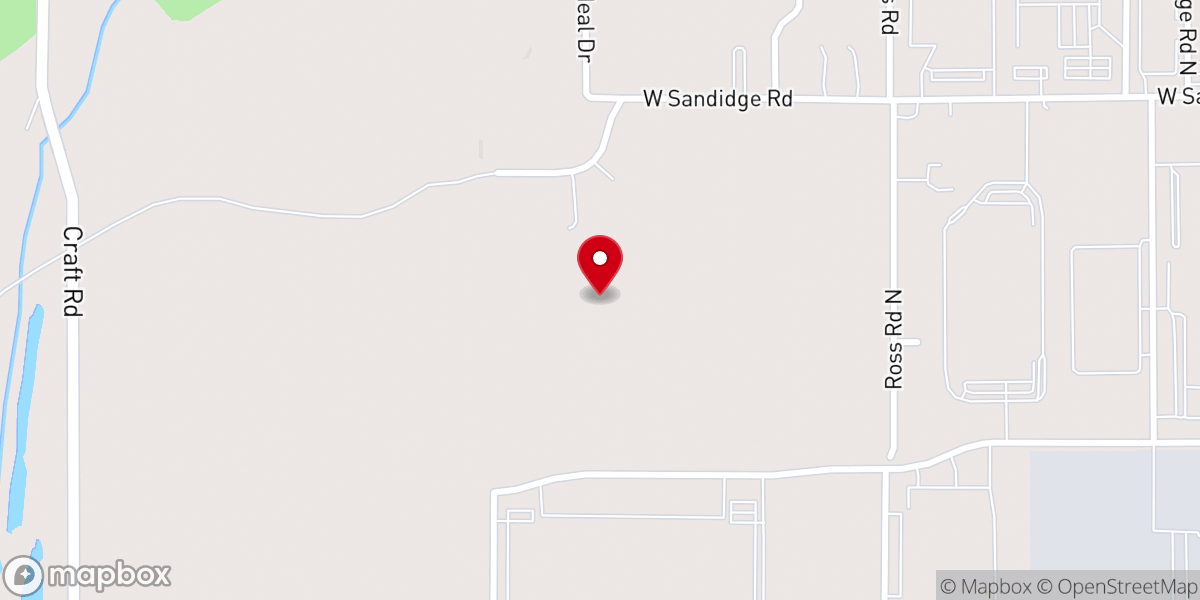 Map showing location of United Apostolic Church