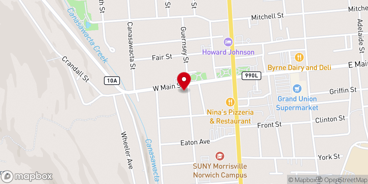 Map showing location of Emmanuel Episcopal Church