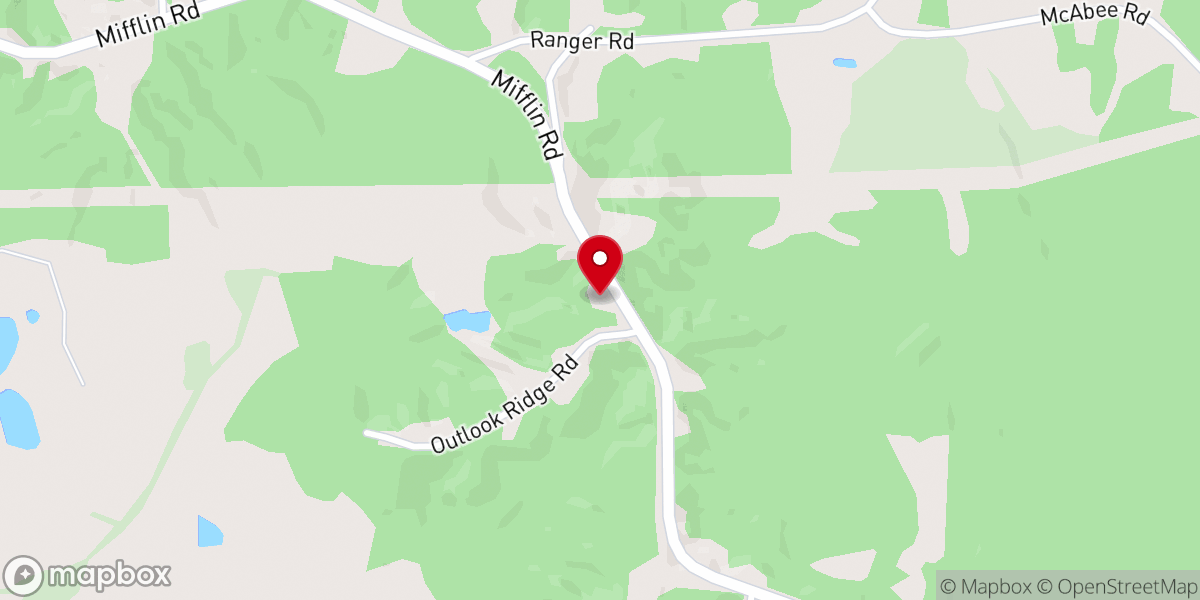 Map showing location of Zion Hill Baptist Church