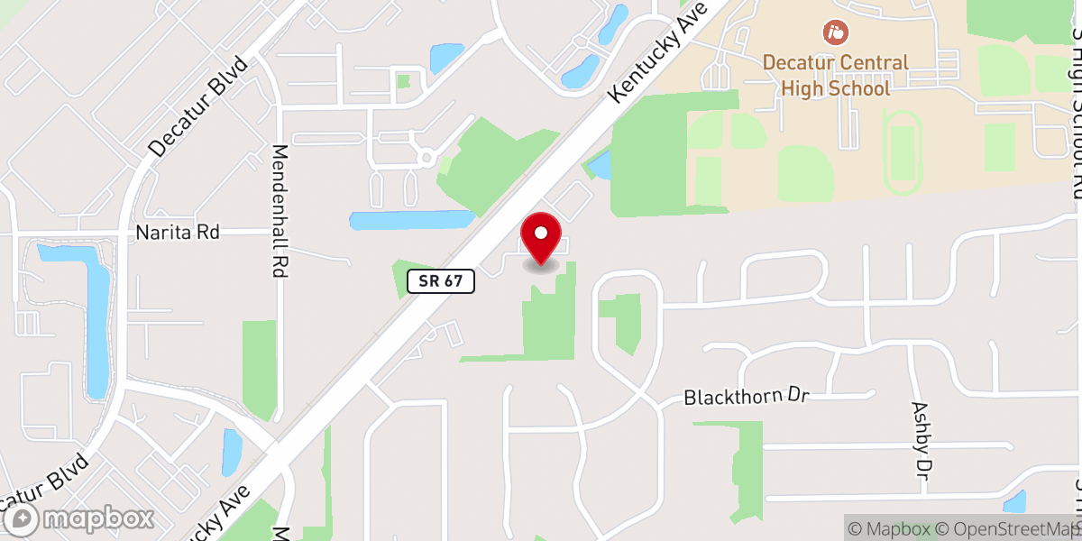 Map showing location of Valley Mills Christian Church