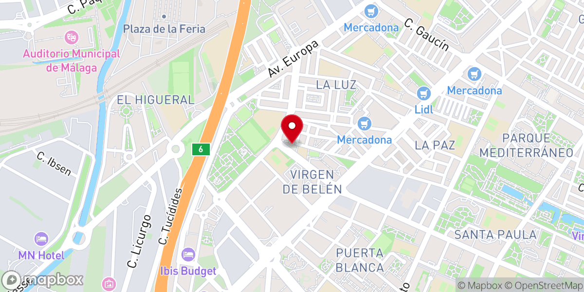 Map showing location of Parroquia María Madre de Dios