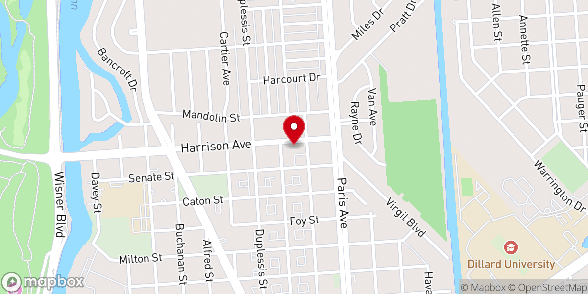 Map showing location of Pentecost Baptist Church