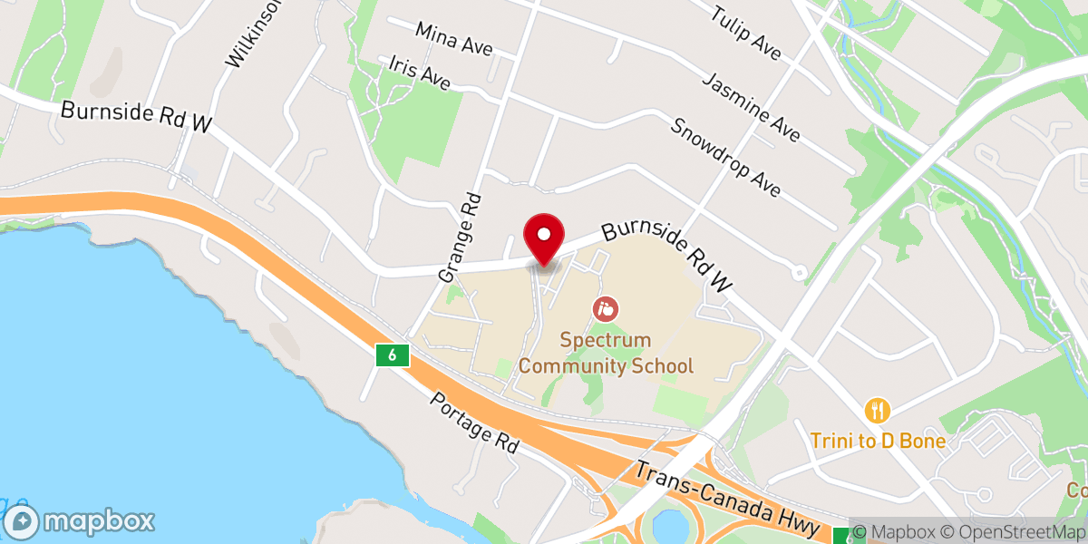 Map showing location of Trinity Church Victoria