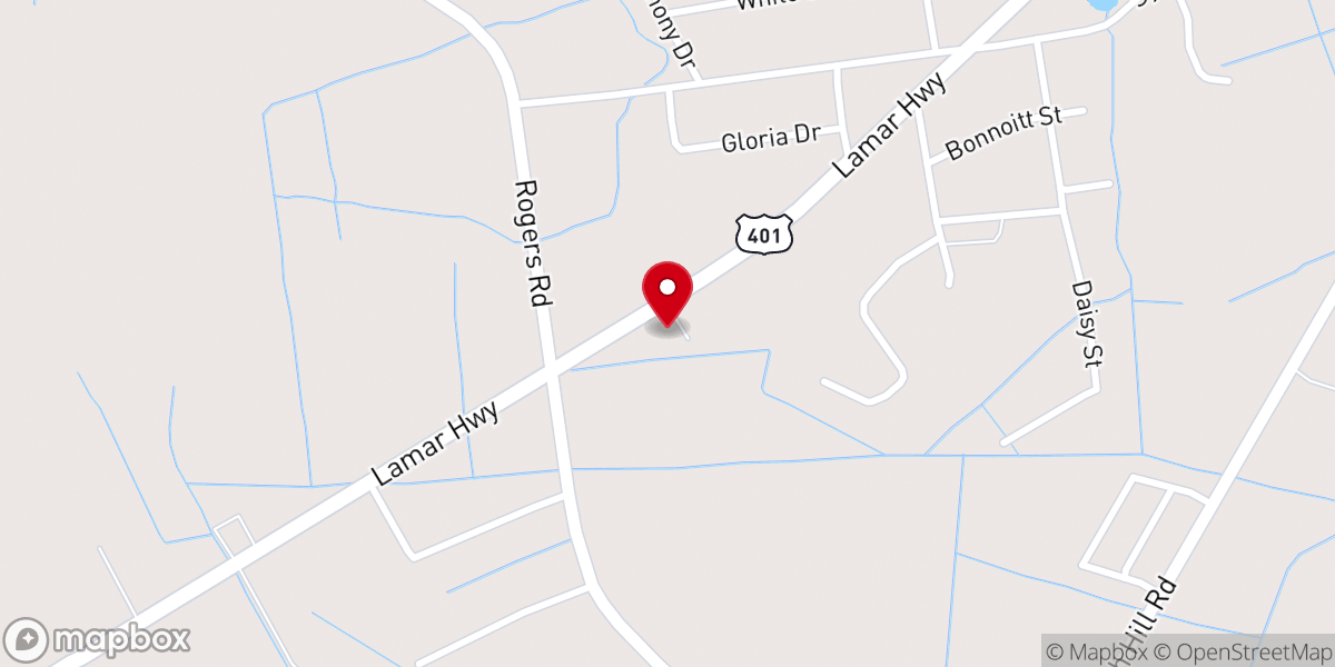 Map showing location of Faith Free Will Baptist Church