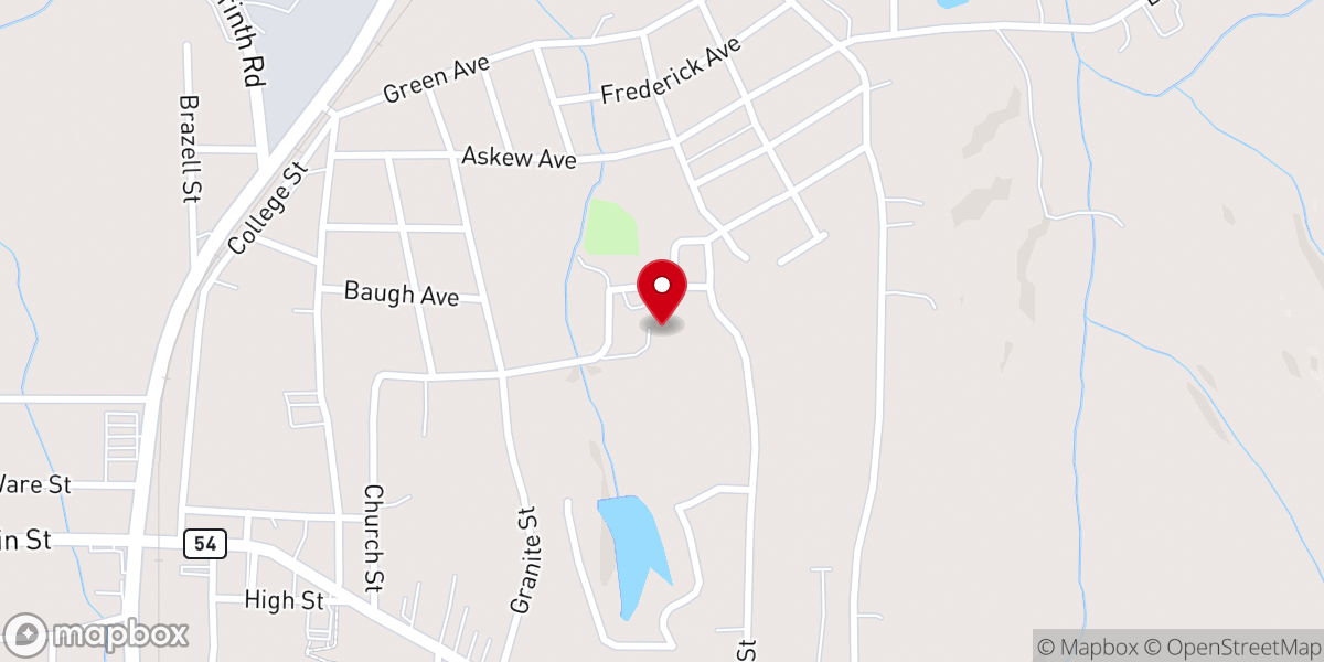 Map showing location of Hope Fellowship