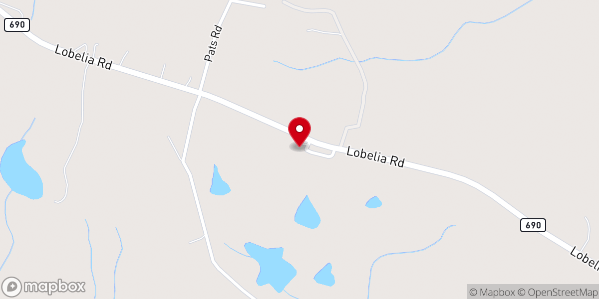 Map showing location of Fryes Chapel