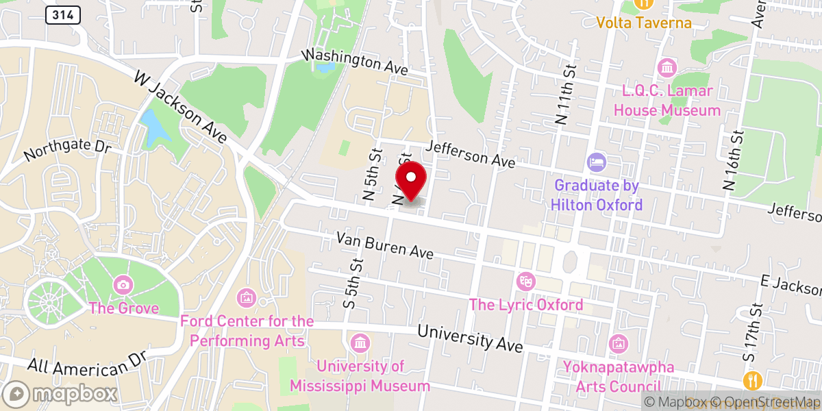 Map showing location of Second Baptist Church