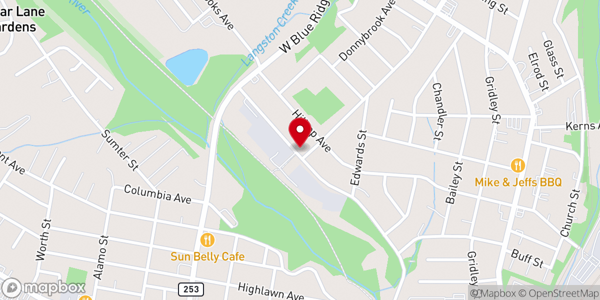 Map showing location of Iglesia de Dios cielos abiertos