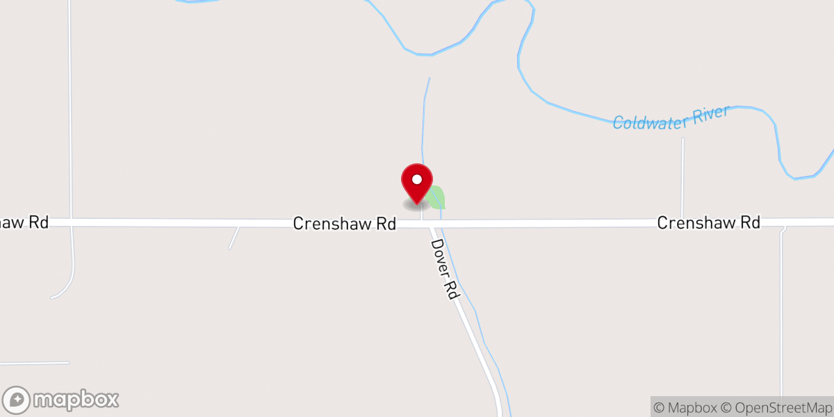 Map showing location of MCNEAL MB Church