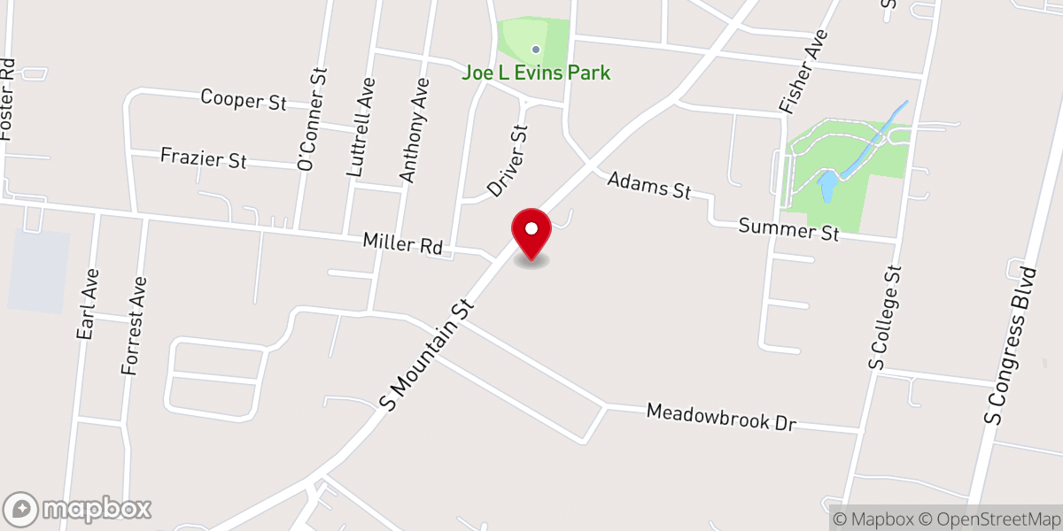 Map showing location of Covenant Baptist Church