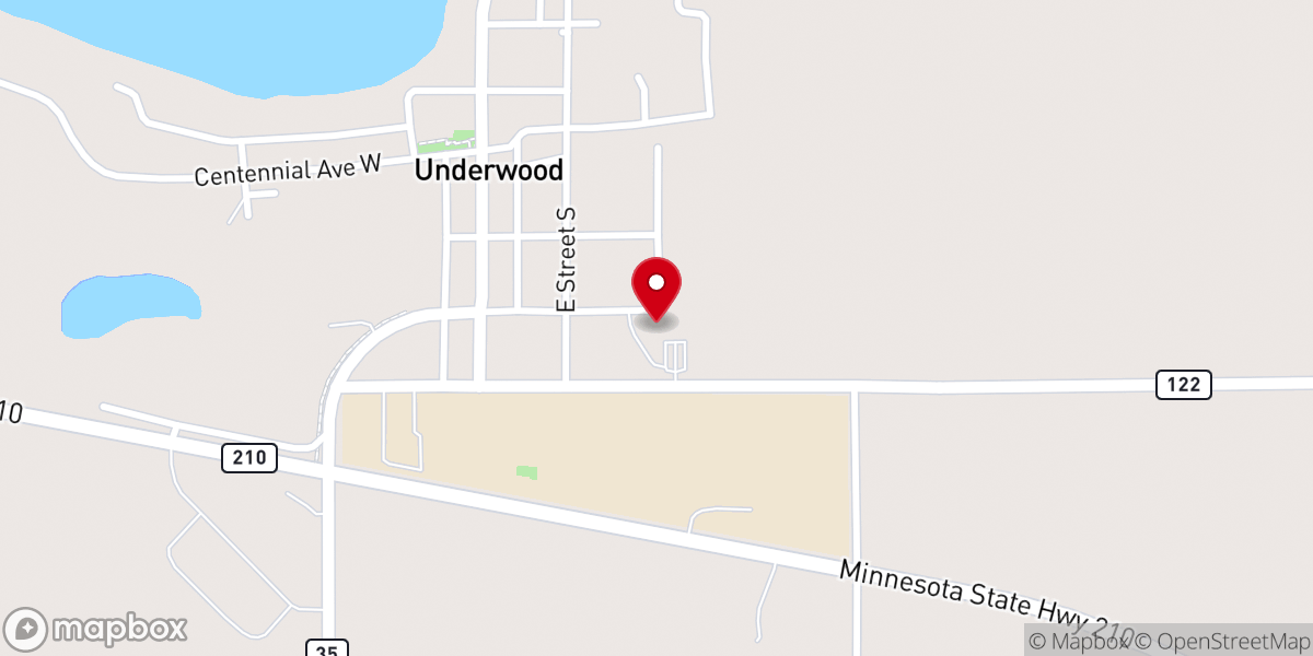 Map showing location of Sverdrup Lutheran Church